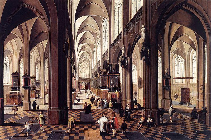 Pieter Neefs Interior of Antwerp Cathedral China oil painting art